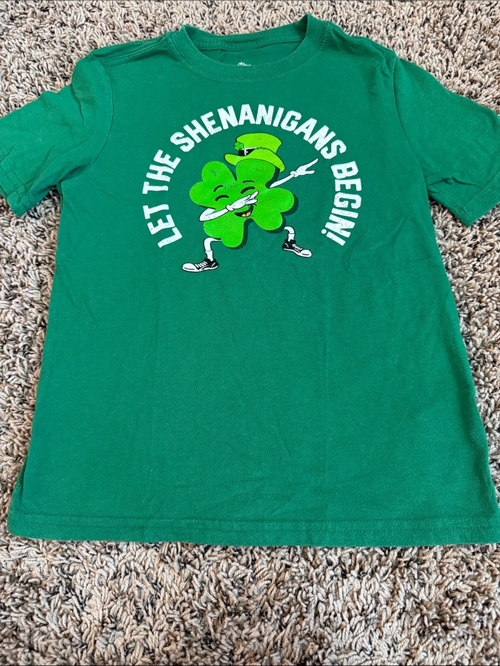 Celebrate It Green Shamrock Dab Graphic Short Sleeve Tee